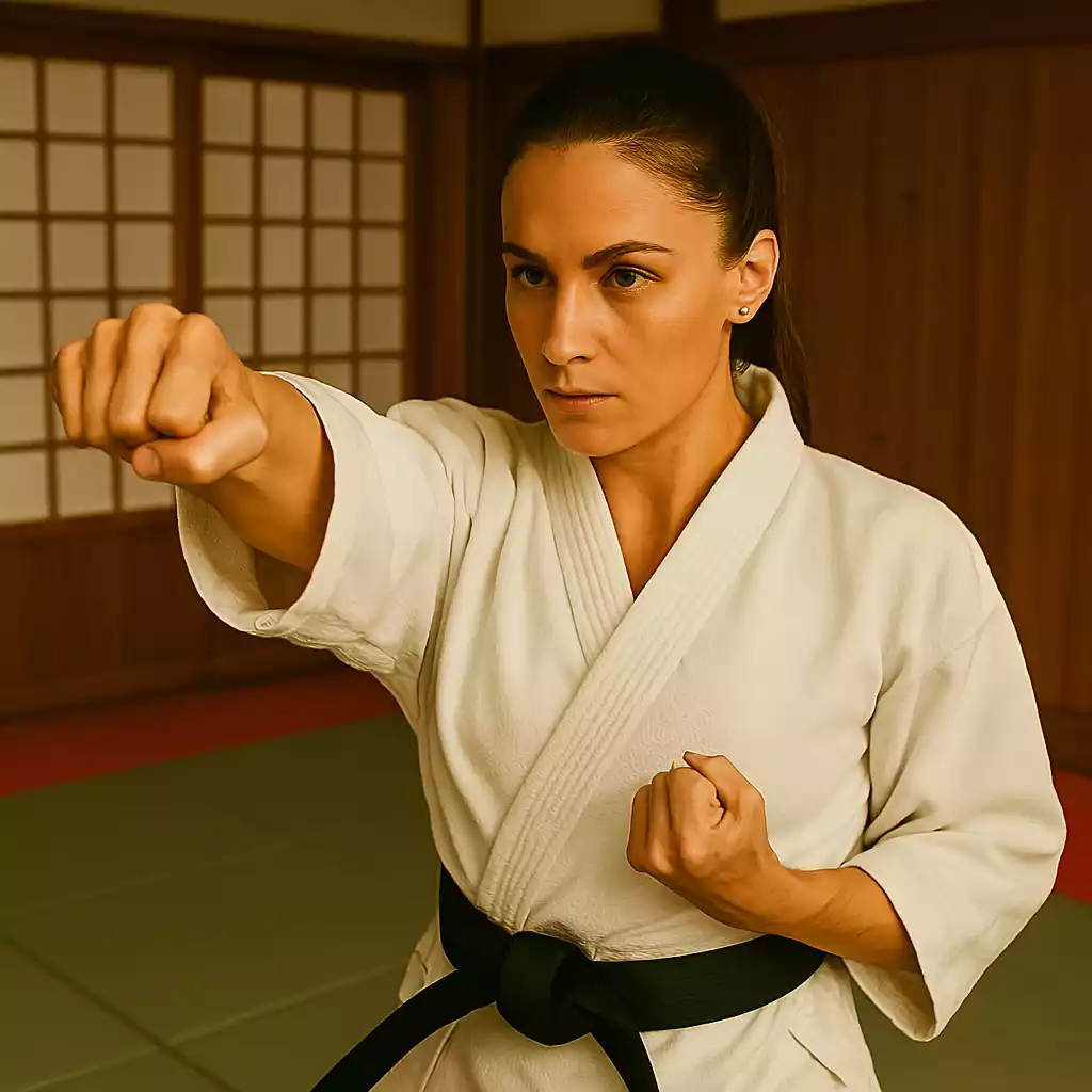 karateka que muestra Condición física completa